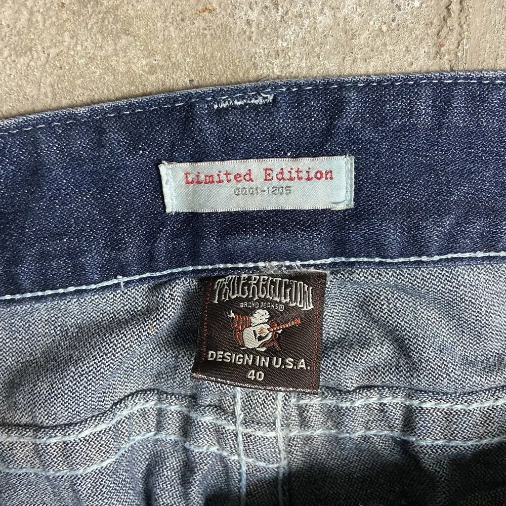 Vintage Y2K True Religion Limited Edition Jeans Size 40 Blue Denim Dark Wash